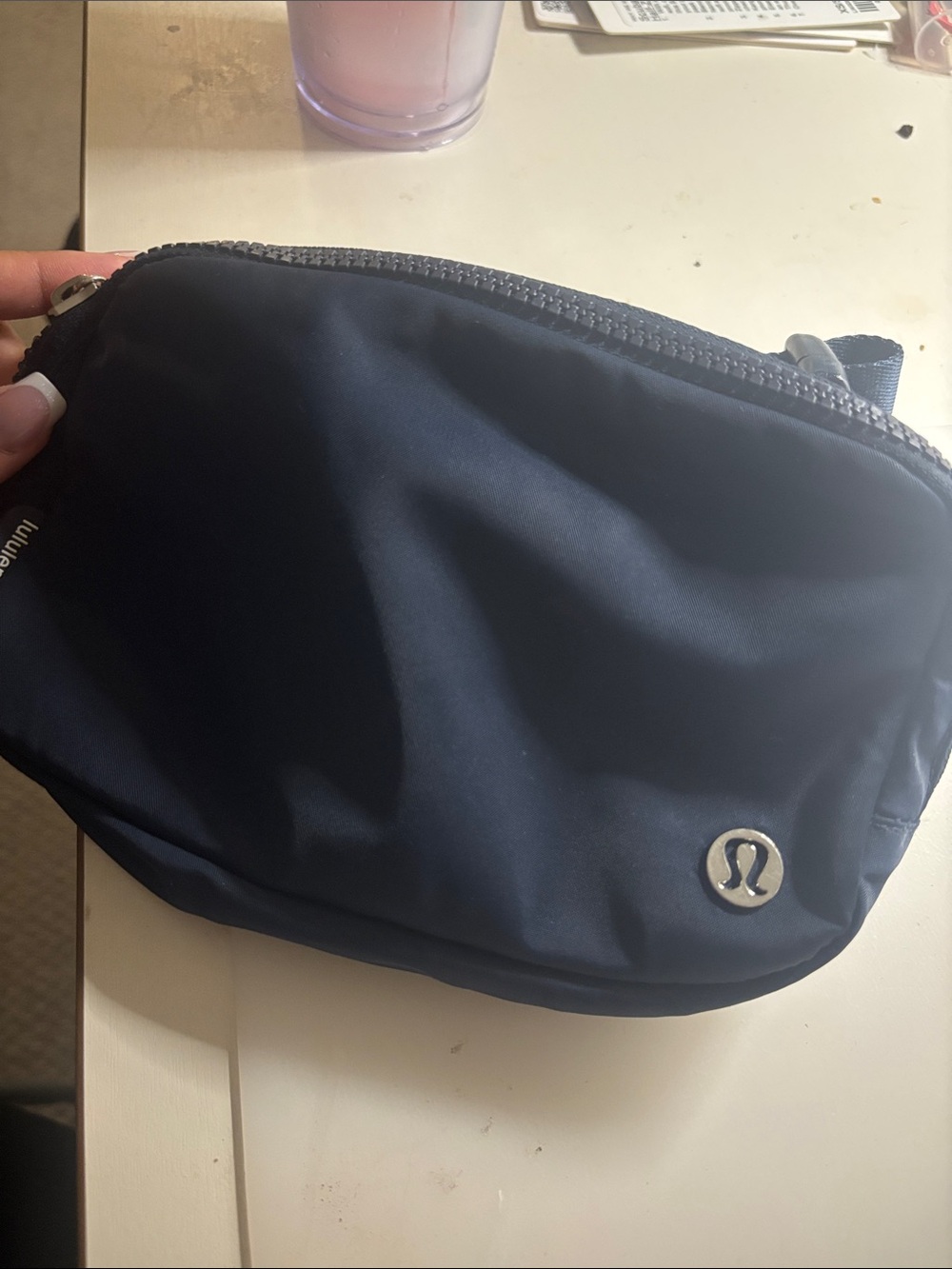lululemon athletica Navy Waist Pack with Silver Logo